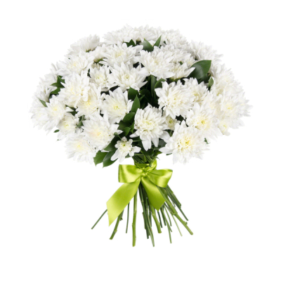 Букет «Белый ангел» – скульптурная чистота белых хризантем Электросталь Московская область