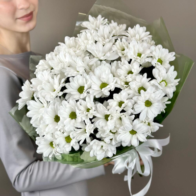 Букет «Мечты о лете» – свежесть белых хризантем Электросталь Московская область