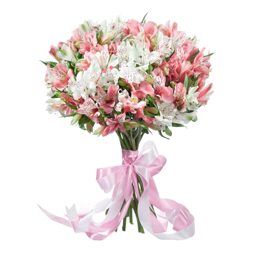 «Воздушная нежность»  букет из розовых альстромерий Электросталь Московская область