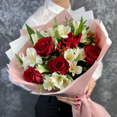 Букет «Нуар» – контраст страсти и нежности Электросталь Московская область