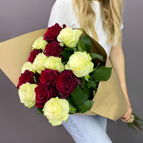Букет «Инь-Ян» – гармония страсти и чистоты Электросталь Московская область